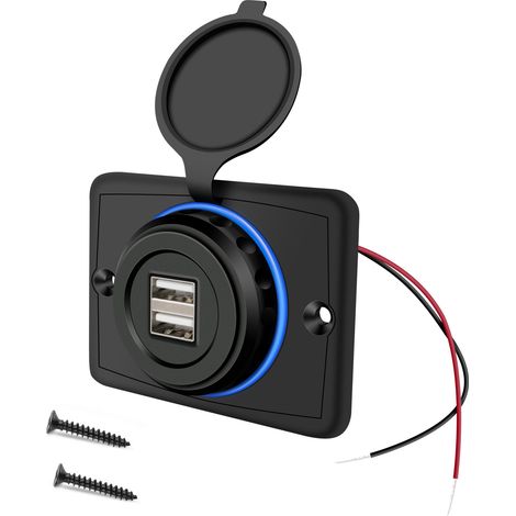 Aiducho 12v Usb-steckdose, Dual 12v Usb-anschluss, 3,1a Usb-autoladegerät Für Autos, Busse, Wohnmobile Und Boote