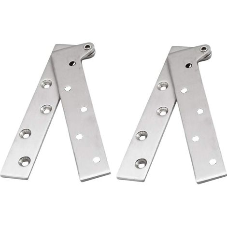 Aiducho Set Mit 2 Verdeckten Türdrehbändern Aus Edelstahl Mit 360°-drehung, 8-zoll-offset-scharnieren, Verdecktem Drehgelenk, Gebürstetem Silber