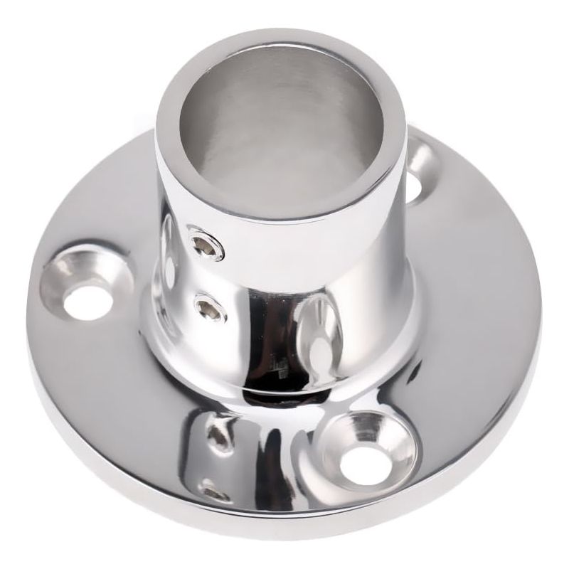 Bootsreling/runde Fußstütze Für 1"/25 Mm Starkes Edelstahlrohr 316, 90°-winkel – Silber