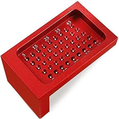 Aiducho T50 Holzbearbeitungswerkzeug, Lochmesslineal, Holzbearbeitungswerkzeug Aus Aluminiumlegierung, Markierungswerkzeug Für Die Holzbearbeitung Mit Metrischer Positionierskala