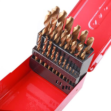 Aiducho 25-teiliges Metall-spiralbohrer-set, Ø 1–13 Mm Holzbohrer-set, Holzbohrer-set, Hss-bohrer, Für Bohrmaschinen Und Holzbohrer, Gold