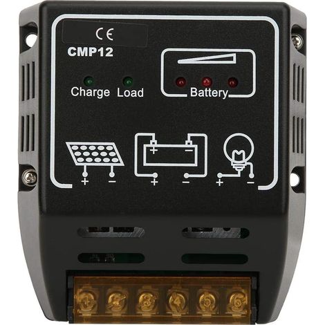 Aiducho 20a Solar-laderegler, 12v/24v Solar-laderegler, Schwarz, Mit Cmp12-schutz, Intelligenter Solarpanel-batterieregler