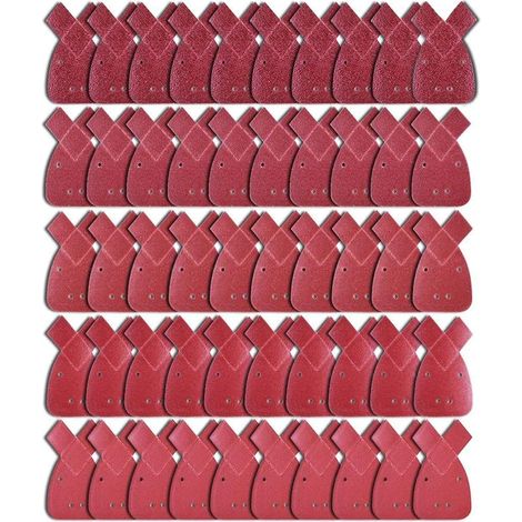 Aiducho 50 Schleifblätter, 10 Schleifscheiben In Den Körnungen 40/60/80/120/240, Schleifdreiecke, Passend Für Black & Decker Detail-exzenterschleifer