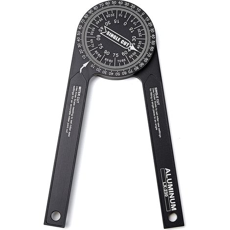 Aiducho 7-zoll-winkelmesser Aus Aluminium Für Gehrungssägen, Hochpräziser Winkelmesser Für Holzbearbeitung, Tischlerei Und Sanitärinstallationen