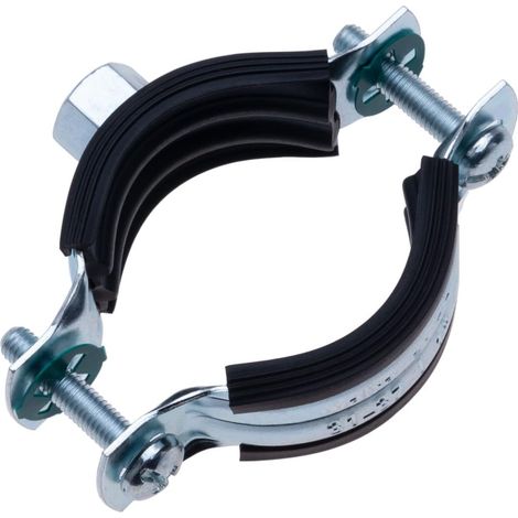 Aiducho Schlauchschelle 32-36 Mm Mit Schwarzer Gummibeschichtung, Zweiteilige Halterung Mit M8-wandbefestigung, Rohrhalterung, Geteilter Aufhängering (4 Stück)