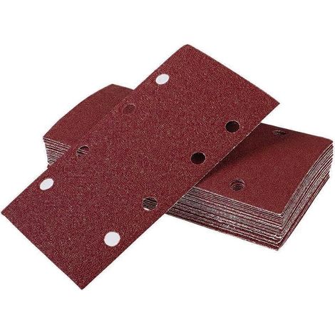 Aiducho 40 Stück Schleifpapier Für Exzenterschleifer – 93 X 185 Mm, 8 Löcher, Klettverschluss, Körnung 40, 60, 80, 120, 240 Für Holz, Multifunktions-exzenterschleifer