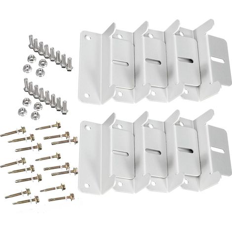 Aiducho Set Mit 2 Z-förmigen Montagesystemen Für Solarpaneele, Für Wohnwagen, Boote, Autos, Lkws, Häuser, Netzunabhängige Dachmontage (insgesamt 8 Halterungen)