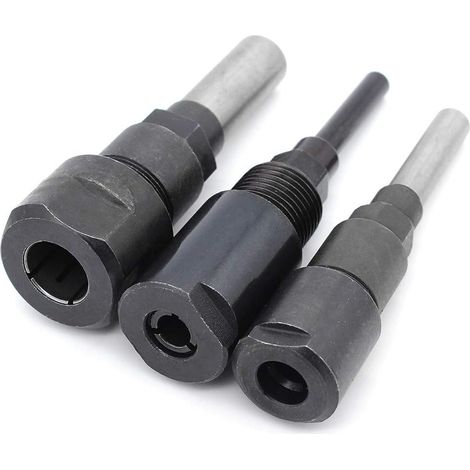 Aiducho 3-teiliges Fräser-spannzangen-verlängerungsset Für Fräser, Fräser, Schneid- Und Graviermaschinen, Holzbearbeitungs-spannzangenhalter, Fräser Mit 1/4" / 1/2" / 8 Mm Schaft