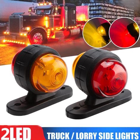Aiducho 2 Stück - R9 2 Led Doppelseitige Gürtelleuchten Lkw-seitenleuchten Rückleuchten 12-24v Anhängerumbau