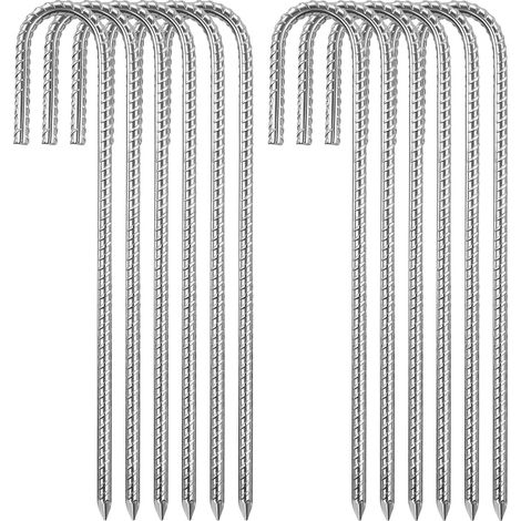 Aiducho Verzinkte Zeltnägel, 12 Stück, Zeltanker, Zeltzubehör Für Campingzelte, Schaukeln, Trampolin-vordächer (8 Mm X 30 Cm)