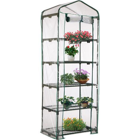 Aiducho 5-stufige Pvc-gewächshausabdeckung - Ersatzabdeckung Für Mini-gartengewächshäuser Für Den Innen- Und Außenbereich (eisenständer Nicht Im Lieferumfang Enthalten)