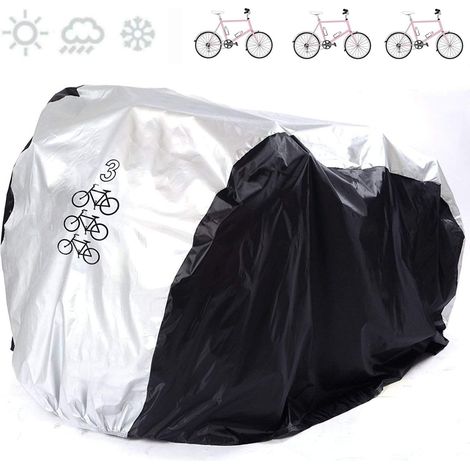 Aiducho Outdoor-fahrradabdeckung, Uv-beständig, Staubdicht, Wasserdicht, Regendicht, Für Fahrräder, Roller, Rennräder Und Mountainbikes - L (für 3 Fahrräder)