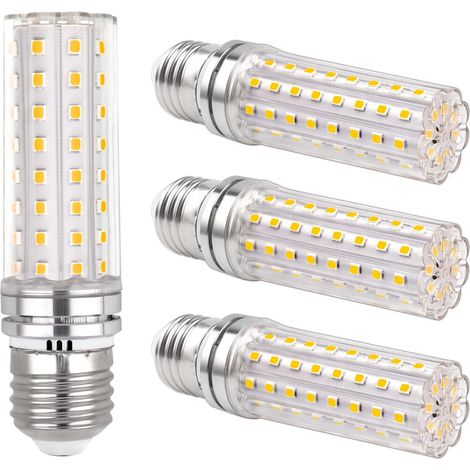 E27 12w Led-maiskolbenlampe, 220–240 V, 1200 Lm, Warmweiß (3000 K), Nicht Dimmbar, Entspricht Einer 100w-glühbirne, E27-led-lampe Für Innenbeleuchtung, Kronleuchter/schreibtischlampe/wandleuchte, 4er-