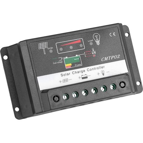 Aiducho Solar-laderegler, 12/24 V Tragbarer Sicherheits-solarpanel-batterieregler, 30 A Solar-laderegler, Intelligenter Tragbarer Solarregler