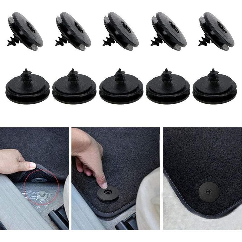 Set Mit 10 Universellen Auto-fußmattenclips, Stützclips, Teppichstützclips, Antirutschstützen