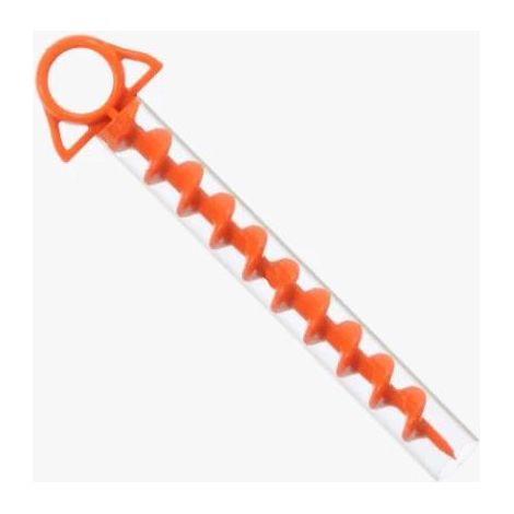 4 Orangefarbene Kunststoff-zeltnägel Im Sardinen-design, Mit 4 Kunststoffröhrchen, 29 Cm Lang, Korrosionsbeständig, Für Rasen, Markisen, Strand, Planen Und Camping