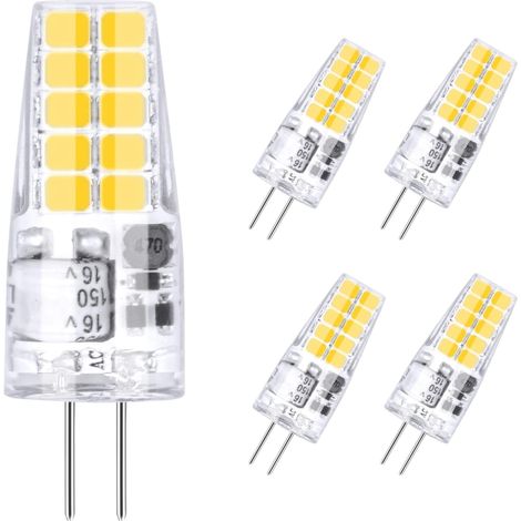 Aiducho G4 Cob-led-lampe, 2 W Energiesparmodus (entspricht 30 W), Cob-led-chip, 12 V Ac/dc, 180–220 Lm, Warmweiß (3000 K), 360° Abstrahlwinkel, Nicht Dimmbar – 5er-pack
