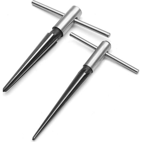 Aiducho T-griff-kegelreibahlen-set, 2-teilig, 1/8"-1/2" T-griff-kegelreibahlen, 3-13 Mm, 5-16 Mm, Brücken-handkegelreibahlen