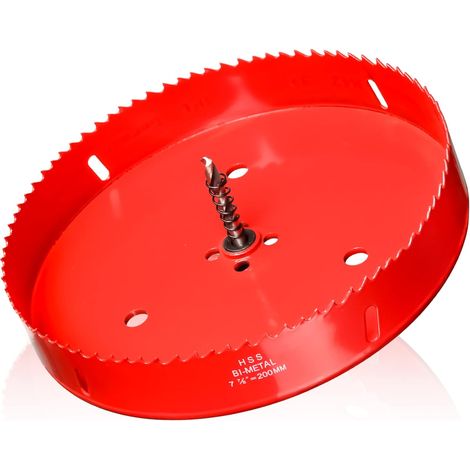 Aiducho 200mm M42 Lochsäge Mit Sechskantadapter Für Eisen, Aluminium, Gipskarton, Rohre, Kunststoffe Und Metalle (1 Stück)