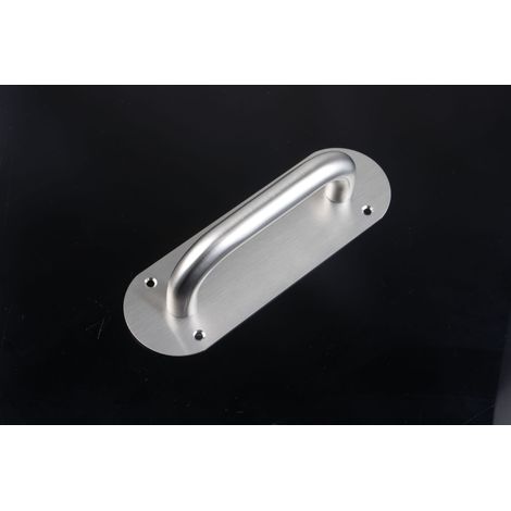 Aiducho Türgriffplatte Aus Edelstahl, Schrank-, Küchenschubladengriff Im Scheunentor-stil – Ovale Form – 7,87 Zoll