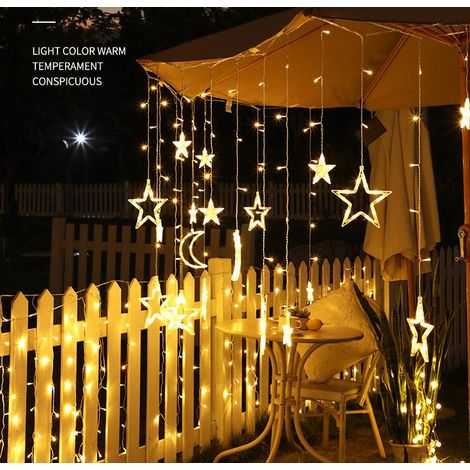 Aiducho Sternenförmige Solar-lichterkette Für Den Außenbereich, Garten, Terrasse, Haus, Weihnachtsdekoration - (warmlicht)
