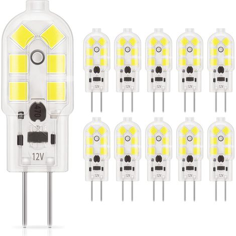 Aiducho G4 Led-lampe, 1,5 W, 150 Lm, 12 V Ac/dc, Entspricht 20 W Halogenlampe, Tageslichtweiß (6000 K), Nicht Dimmbar, Ersatz Für Dunstabzugshauben Und Leuchten, 10er-packung