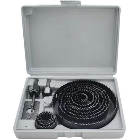 Aiducho 13-teiliges Lochsägen-set, Profi-bastelzubehör, 19–127 Mm – Grau