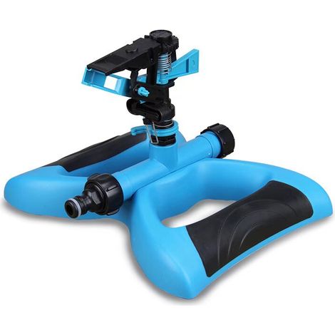 Aiducho Gartensprenger, Premium-qualitätssprenger Zur Bewässerung Großer Flächen Bis Zu 360 Grad, Automatischer Rotierender Wassersprenger Für Rasen, Hof, Garten (blau)