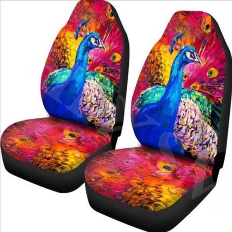 Aiducho Autositzbezug, Universeller Polyester-sitzbezug, Pfauenmuster
