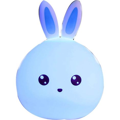 Zolginah Led-nachtlicht In Hasenform, Mehrfarbiger Silikon-touchsensor, Usb-betrieben, Kreative Nachttischlampe In Hasenform Für Kinder, Praktisches Produkt