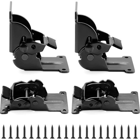 Aiducho 4-teiliges Klappbares Tischbein-set, 180°-klappwinkel Mit Schrauben, Klappscharniere, Selbstverriegelnde Verlängerung, Klappbare Ablagefläche Für Werkbank (180° Schwarzbronze)