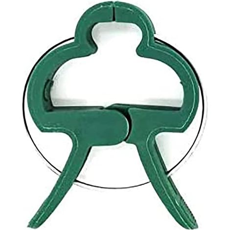 Aiducho 100 Pflanzenclips 3 Cm Dunkelgrüne Kunststoff-befestigungsclips, Stabile Clips Zur Sicherung Von Kletterpflanzen Zur Unterstützung Von Blumen, Obst Oder Gemüse In Gärten Oder Auf Landwirtschaf