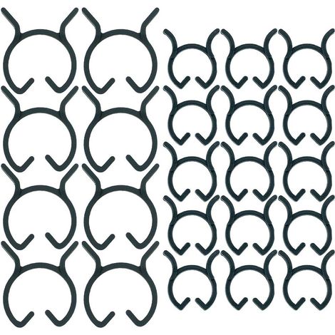 Aiducho 200 Dunkelgrüne Pflanzenclips Aus Kunststoff, Gemüseclips Mit 2 Durchmessern (16 Mm Und 26 Mm), Ideal Zur Unterstützung Von Blumen, Obst Oder Gemüse In Gärten Oder Auf Bauernhöfen