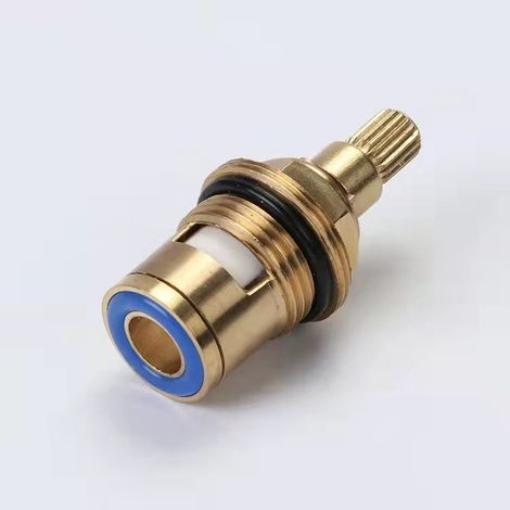 Aiducho Keramik-armaturenkartusche, 20 Zähne, Messing-keramik-armaturenkartusche Für Badezimmer, Warm- Und Kaltwasser-mischbatterie (typ F, Doppelgewinde, 1 Stück)