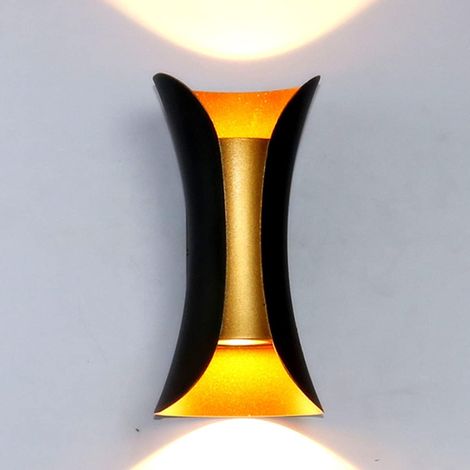 Aiducho 10w Moderne Wandleuchte Für Den Innenbereich, Nach Oben/unten Abstrahlende Metall-wandleuchte, 3000k Warmweiß, Dekorative Innenleuchte Für Schlafzimmer, Wohnzimmer, Flur Und Mehr