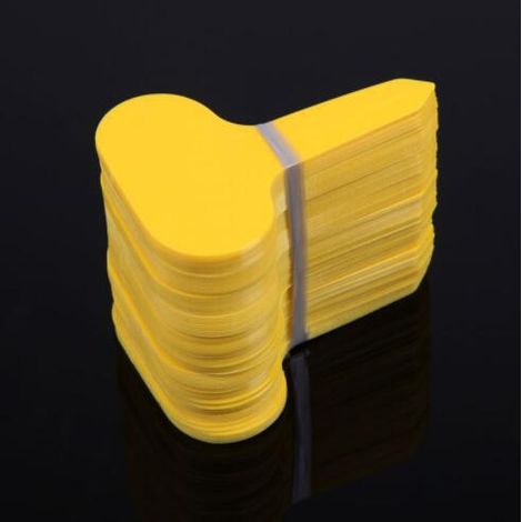 Aiducho 100 Stück 6 X 10 Cm T-förmige Pflanzenetiketten Aus Kunststoff, Gelb