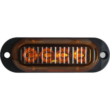4 Stück – Gelbe Lieferwagen-seitenleuchten Mit 4 Led-linsen, 12–24 V, Lkw-signalleuchten