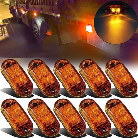 Aiducho 10 Stück - Lkws, Transporter, 2 Led Piranha Seitenleuchten, Anhänger-rückleuchten Für Australien E4 Carmon 039
