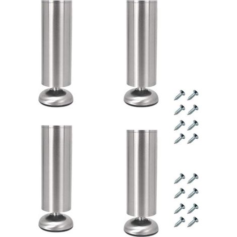 Aiducho Set Mit 4 Verstellbaren Möbelfüßen Aus Edelstahl, 25 Cm Dick, Für Tv-ständer Und Sofas
