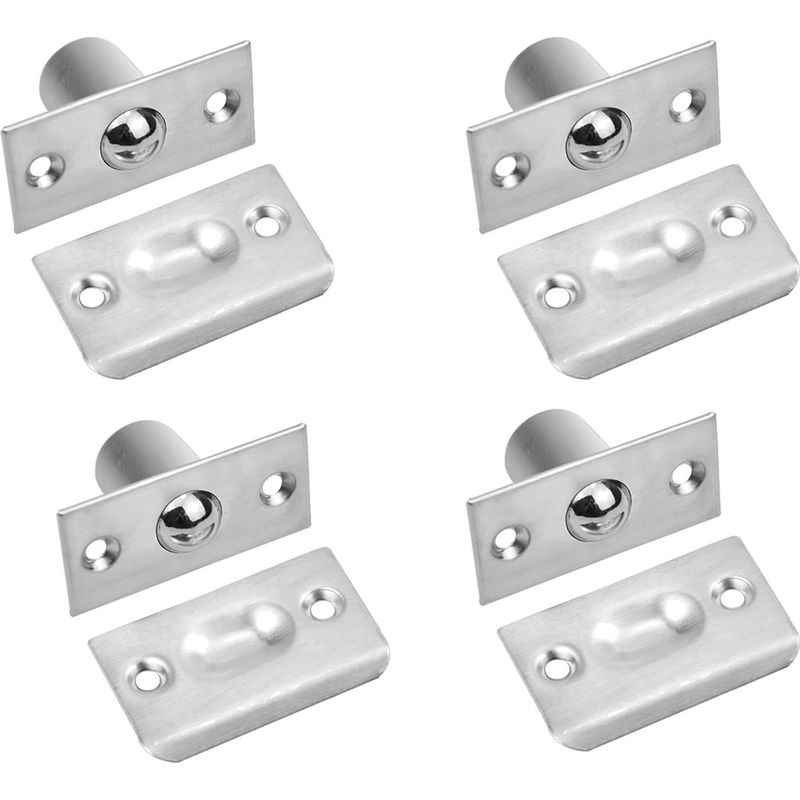 Riegel Und Schlösser, 4-teiliges Set Aus Edelstahl-kugelriegeln Für Türen, Schrankrollen, Kugelriegel Mit Schrauben Für Türen Und Schränke, Geeignet Für Küche, Kleiderschrank