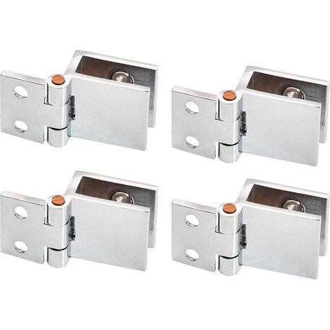 Glasscharnier Für Möbel – 4er-set Clip-scharniere – Bohrfreie Montage – Für 5–8 Mm Glas – Maximale Traglast 40 Kg