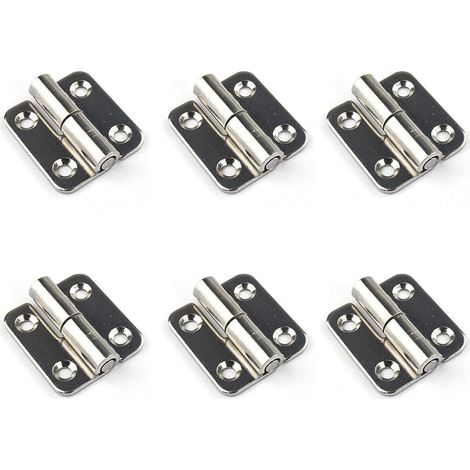 Aiducho Set Mit 6 Abnehmbaren 3,8-cm-scharnieren – Abnehmbare Türscharniere – Edelstahl 304 – Für Linkshänder