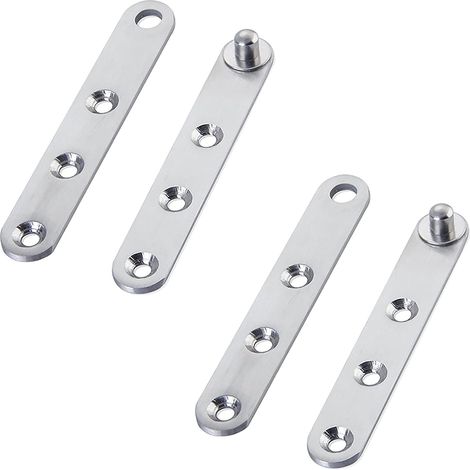 Aiducho Set Mit 4 Türscharnieren, 100 Mm Edelstahl, 360 Grad Drehbar, Verdeckte Türscharniere