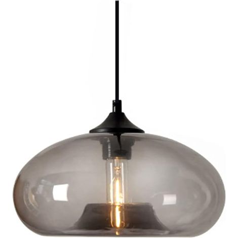 Aiducho Vintage Industrie-deckenleuchter E27 Lampe Farbige Deckenbeleuchtung (rauchgrau)
