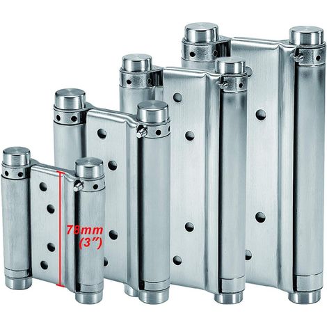 Aiducho Doppeltwirkende Edelstahl-federbänder (78 Mm) Für Drehtüren, Selbstschließende Bänder Für Salon-, Café-, Bar-, Kneipen-, Theken- Und Schranktüren, Bis Zu 10 Kg (2 Stück)
