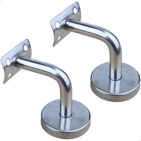 Aiducho Set Mit 2 Polierten Edelstahl-handlaufhalterungen Zur Wandmontage, Handlauf Für Innenwände, Dachböden, Seniorenbereiche, Korridorstützstange