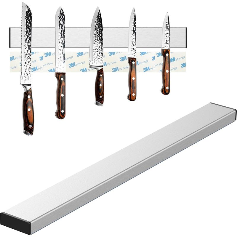 30 Cm Magnetischer Messerhalter, Magnetisch Für Edelstahlmesser, Magnetischer Messerhalter, Der Ohne Bohren Montiert Werden Kann, Für Küchenmesser, Obstmesser, Scheren