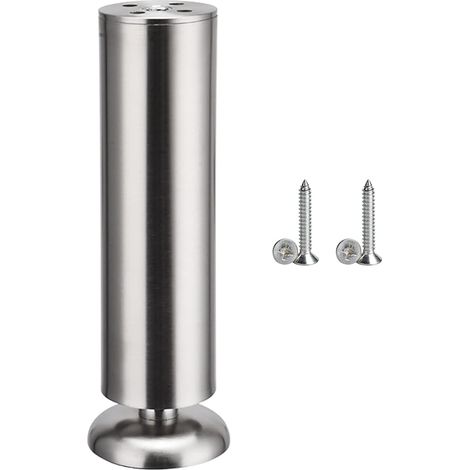 Aiducho 4er-pack Möbelfüße, Runde Küchenschrankfüße Aus Edelstahl – Gummifüße – Sicher Und Geräuscharm, 50 X 180 Mm