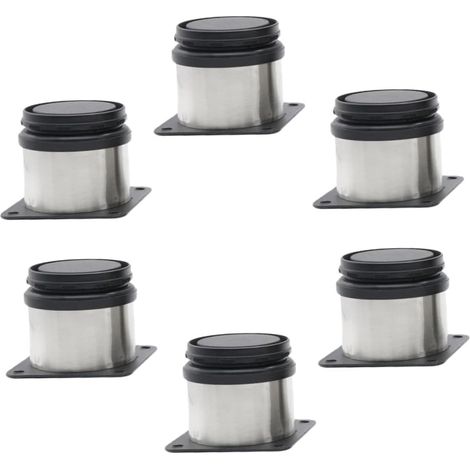 Aiducho 6-teiliges Set Edelstahl-möbelfüße Für Metallschränke, Metallmöbel, Klimaanlagen, Büromöbel, Verstellbare Schrankbeine, Verstellbare Tischbeine, Sockel