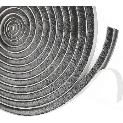 Aiducho Bürstendichtung Für Schiebetüren, 2 Stück À 9 Mm (b) X 23 Mm (t) X 6 M (l), Fensterdichtung Für Schallschutztüren, Isolierdichtung Für Türdichtungen Mit Einer Breite Von 12–21 Mm